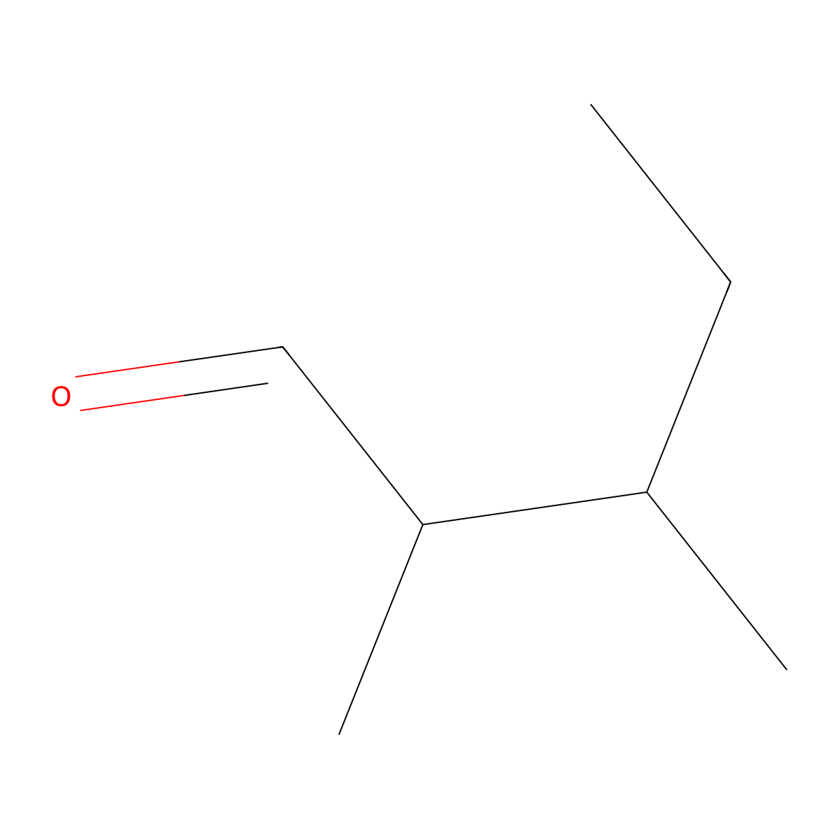 2,3-Dimethylpentanal molecular structure, CAS 32749-94-3