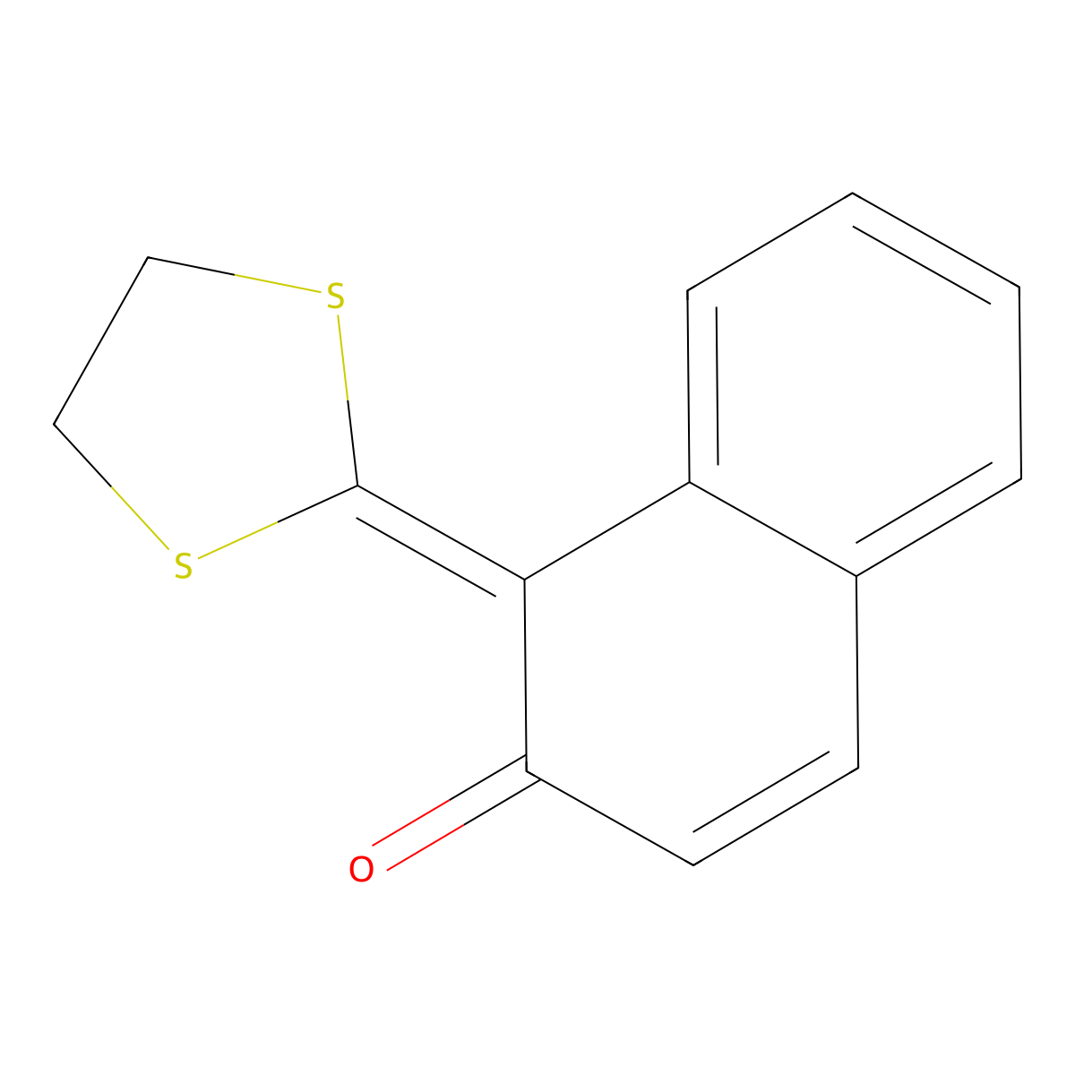 1-(1,3-Dithiolan-2-ylidene)naphthalen-2(1H)-one molecular structure, CAS 3275-23-8