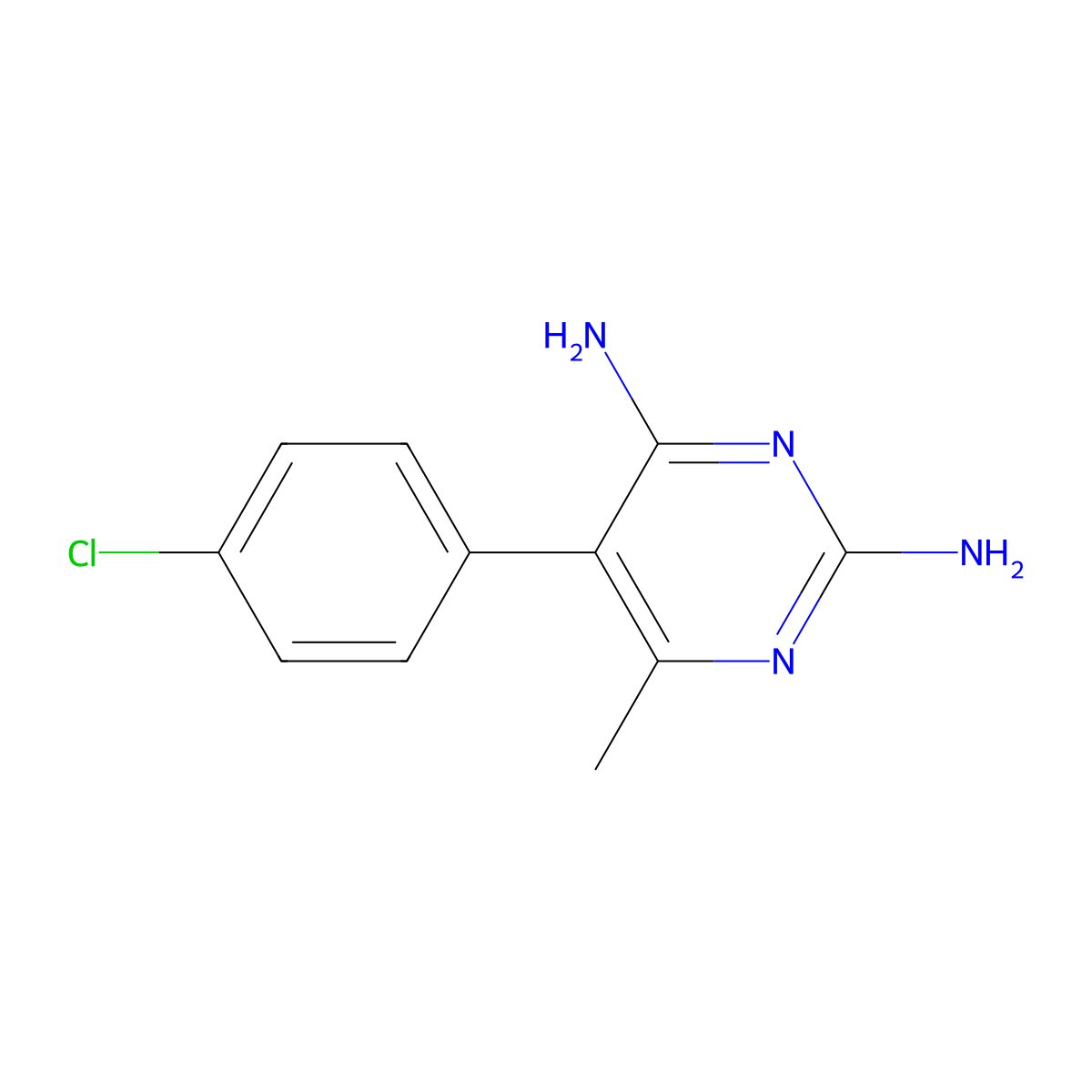 5-(4-Chlorophenyl)-6-methylpyrimidine-2,4-diamine molecular structure, CAS 3275-44-3