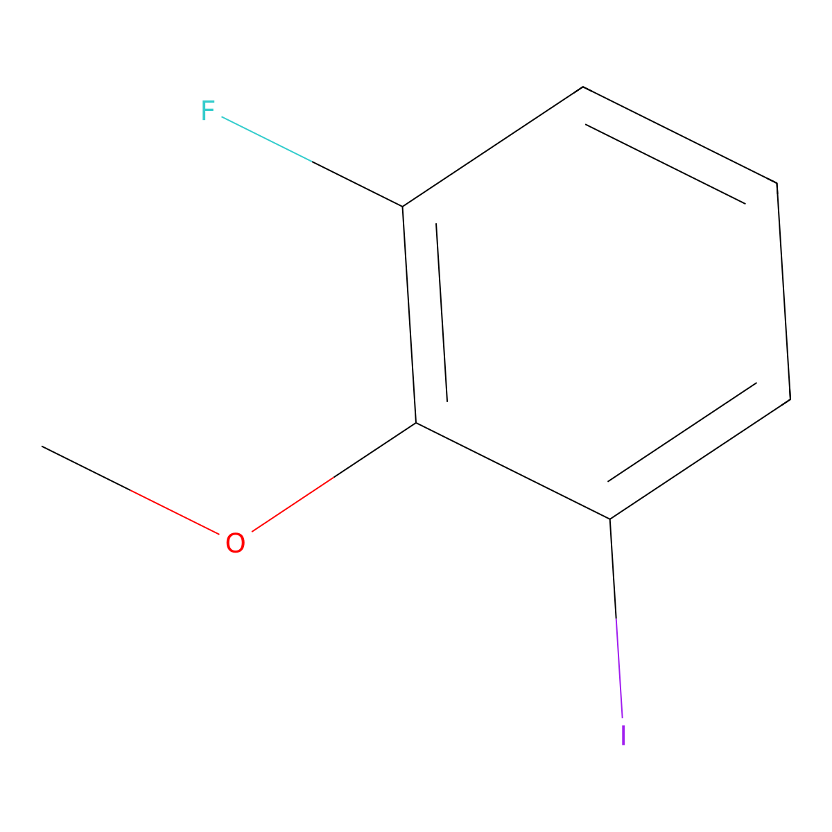 1-Fluoro-3-iodo-2-methoxybenzene molecular structure, CAS 32750-21-3