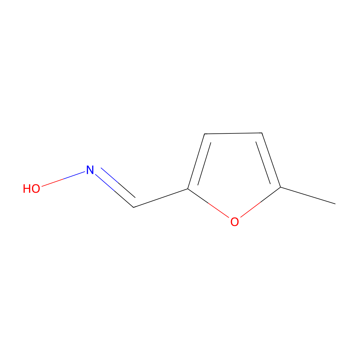 5-Methyl-2-furaldehyde oxime molecular structure, CAS 32750-36-0