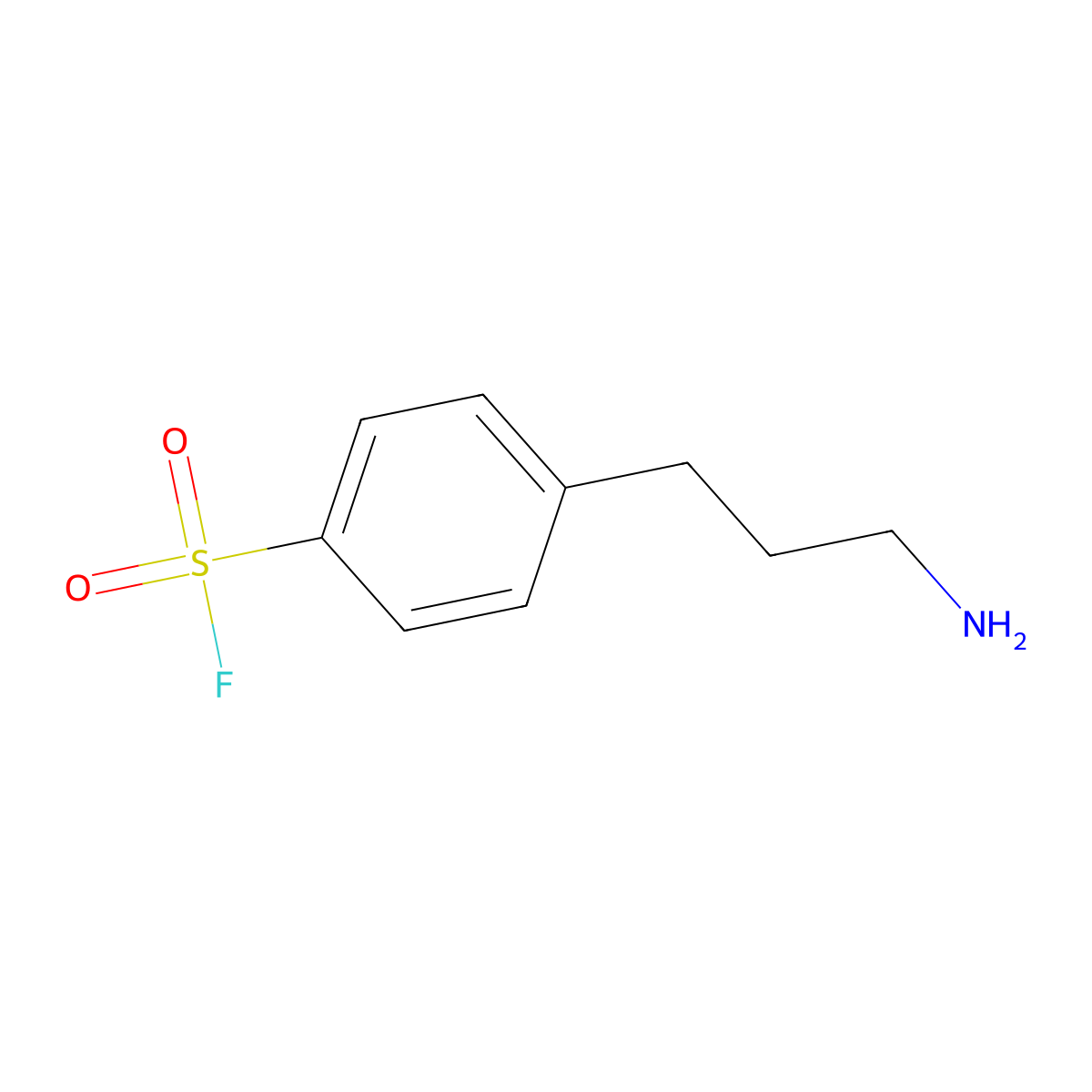 4-(3-Aminopropyl)benzenesulfonyl fluoride molecular structure, CAS 32752-17-3