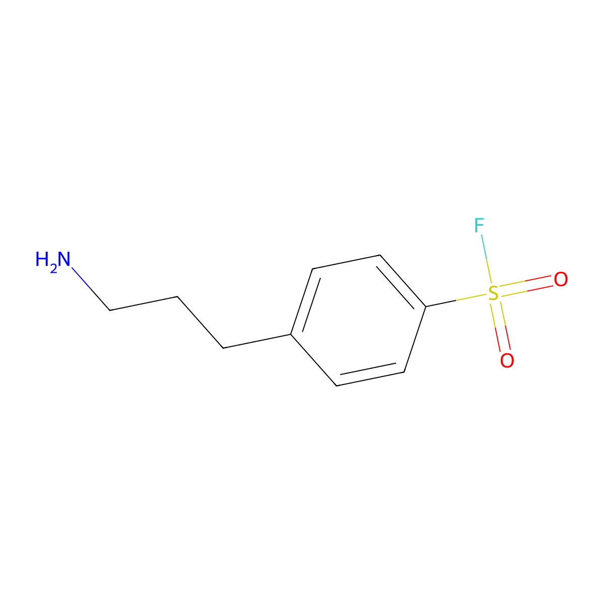 4-(3-Aminopropyl)benzenesulfonyl fluoride molecular structure, CAS 32752-17-3