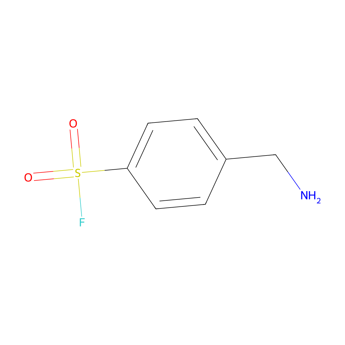 Benzenesulfonyl fluoride, 4-(aminomethyl)- molecular structure, CAS 32752-18-4