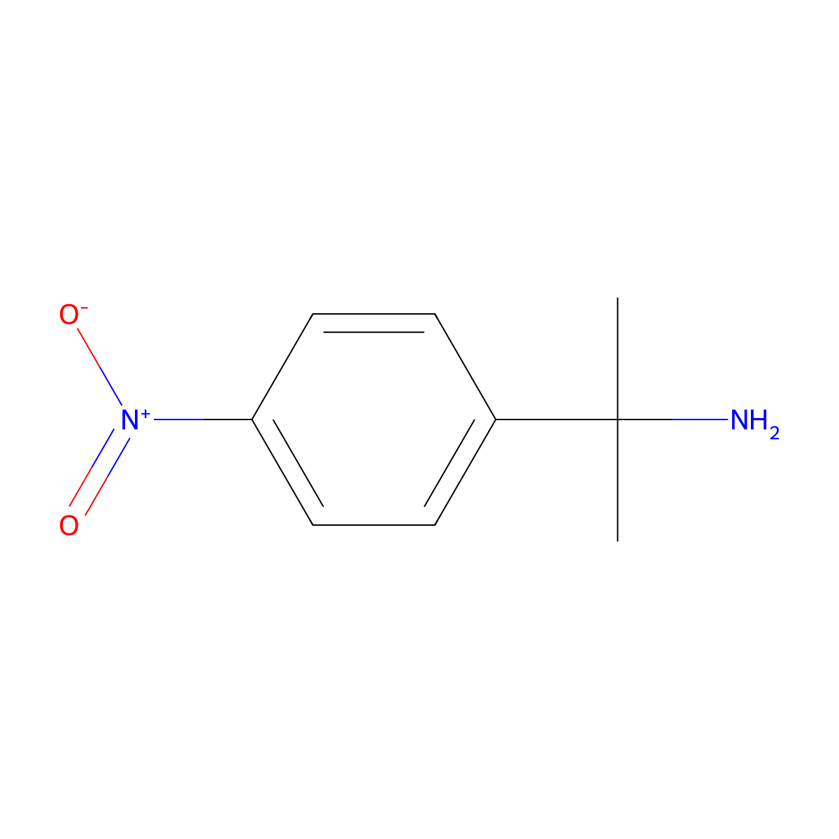 2-(4-Nitrophenyl)propan-2-amine molecular structure, CAS 3276-37-7