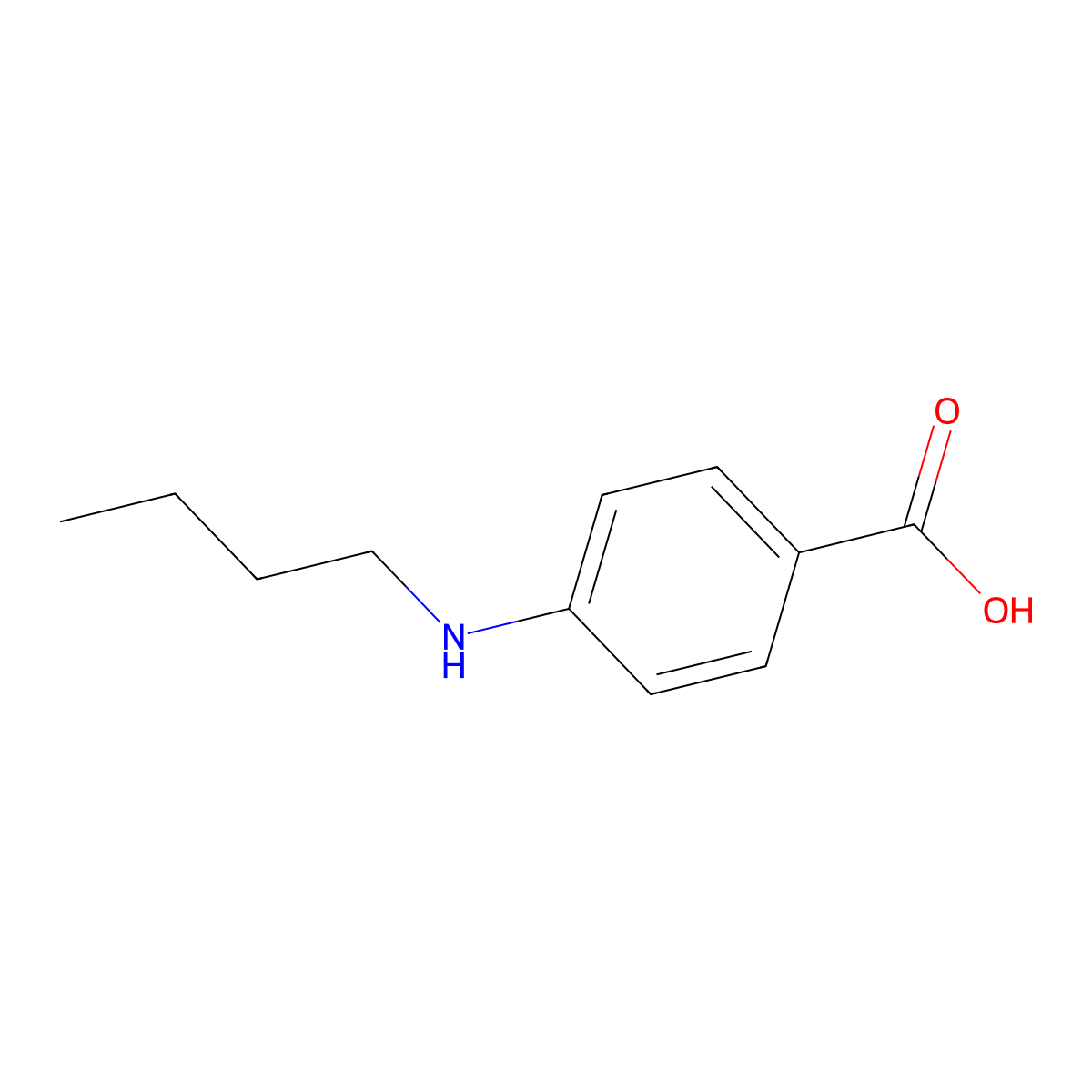 4-(Butylamino)benzoic acid molecular structure, CAS 32760-16-0
