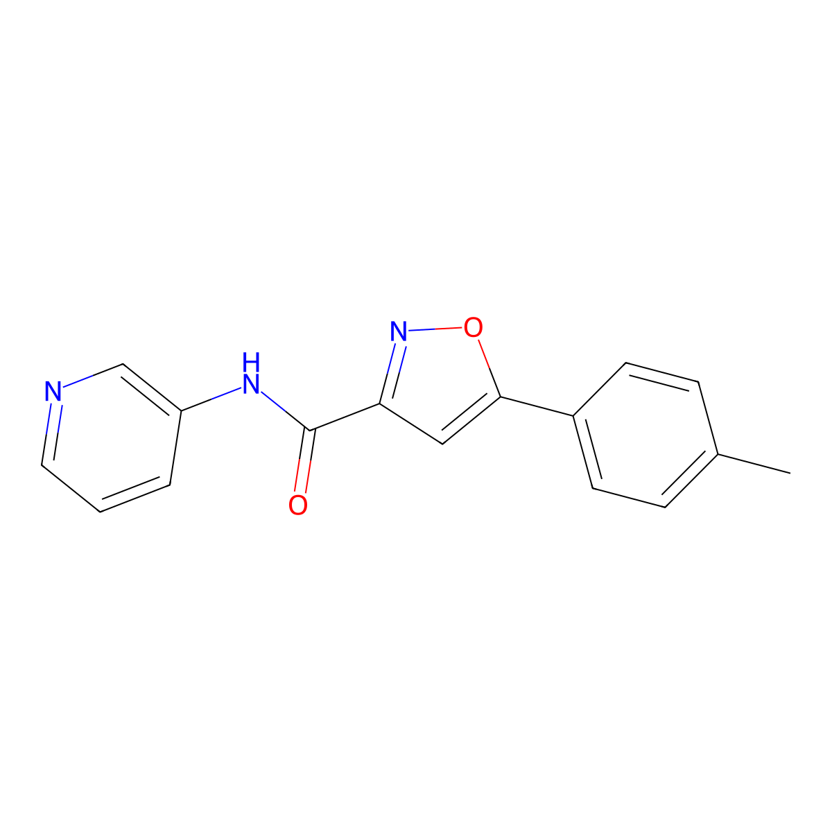 5-(4-methylphenyl)-N-pyridin-3-yl-1,2-oxazole-3-carboxamide molecular structure, CAS 327602-85-7