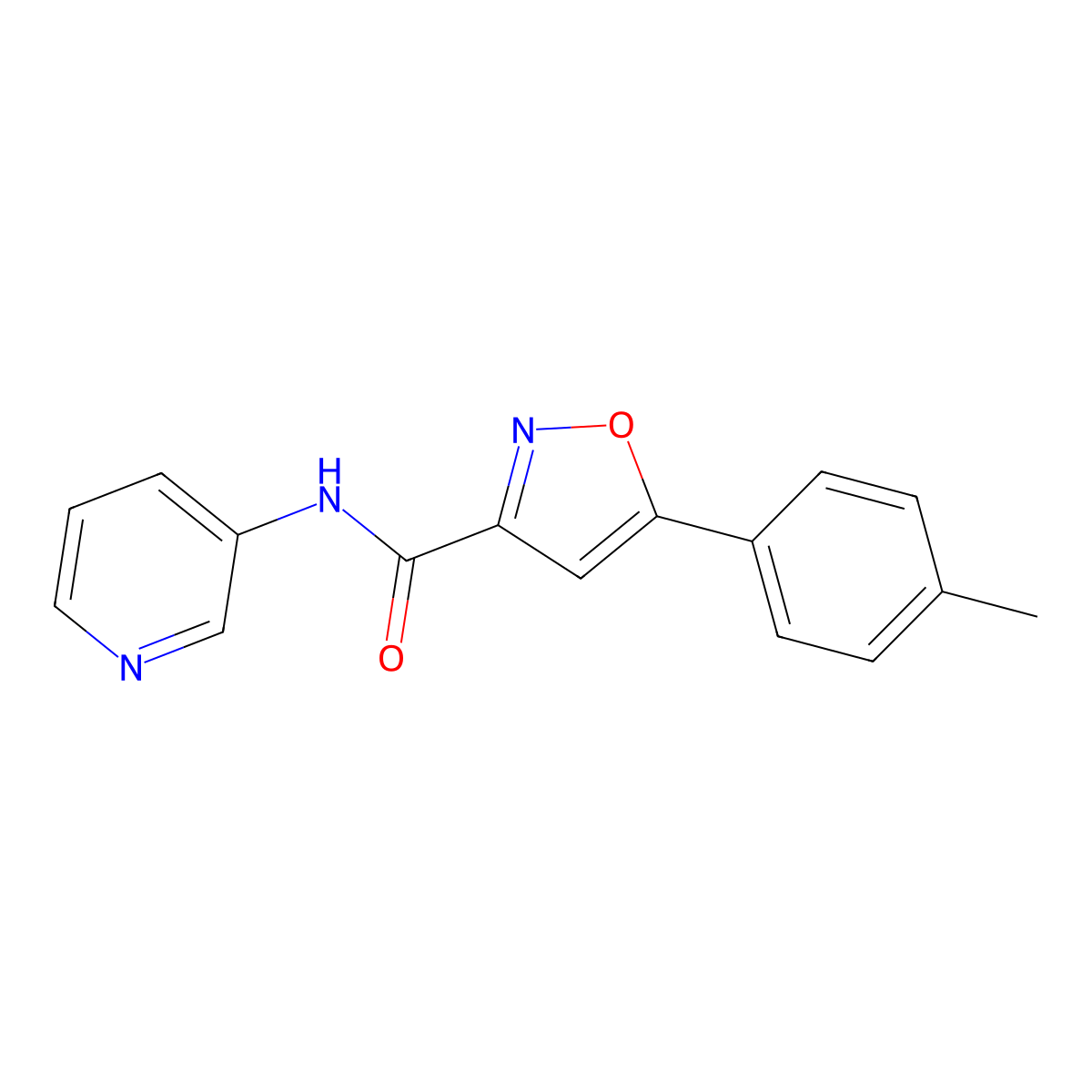 5-(4-methylphenyl)-N-pyridin-3-yl-1,2-oxazole-3-carboxamide molecular structure, CAS 327602-85-7