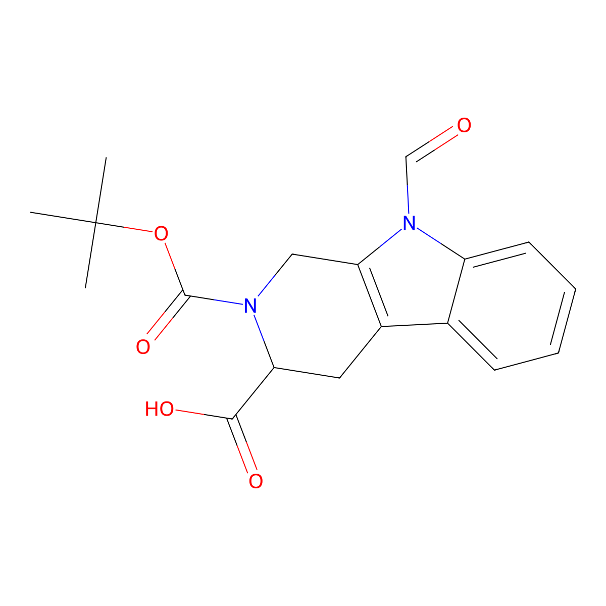 Boc-D-Tpi(For)-OH molecular structure, CAS 327603-49-6