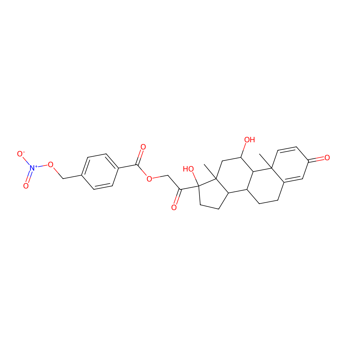 NO-prednisolone molecular structure, CAS 327610-87-7