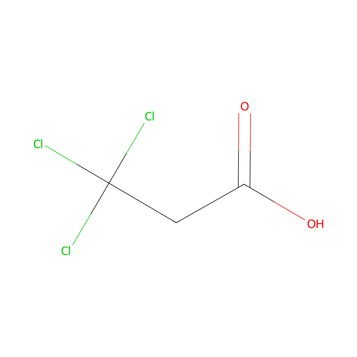 3,3,3-Trichloropropanoic acid molecular structure, CAS 32765-68-7