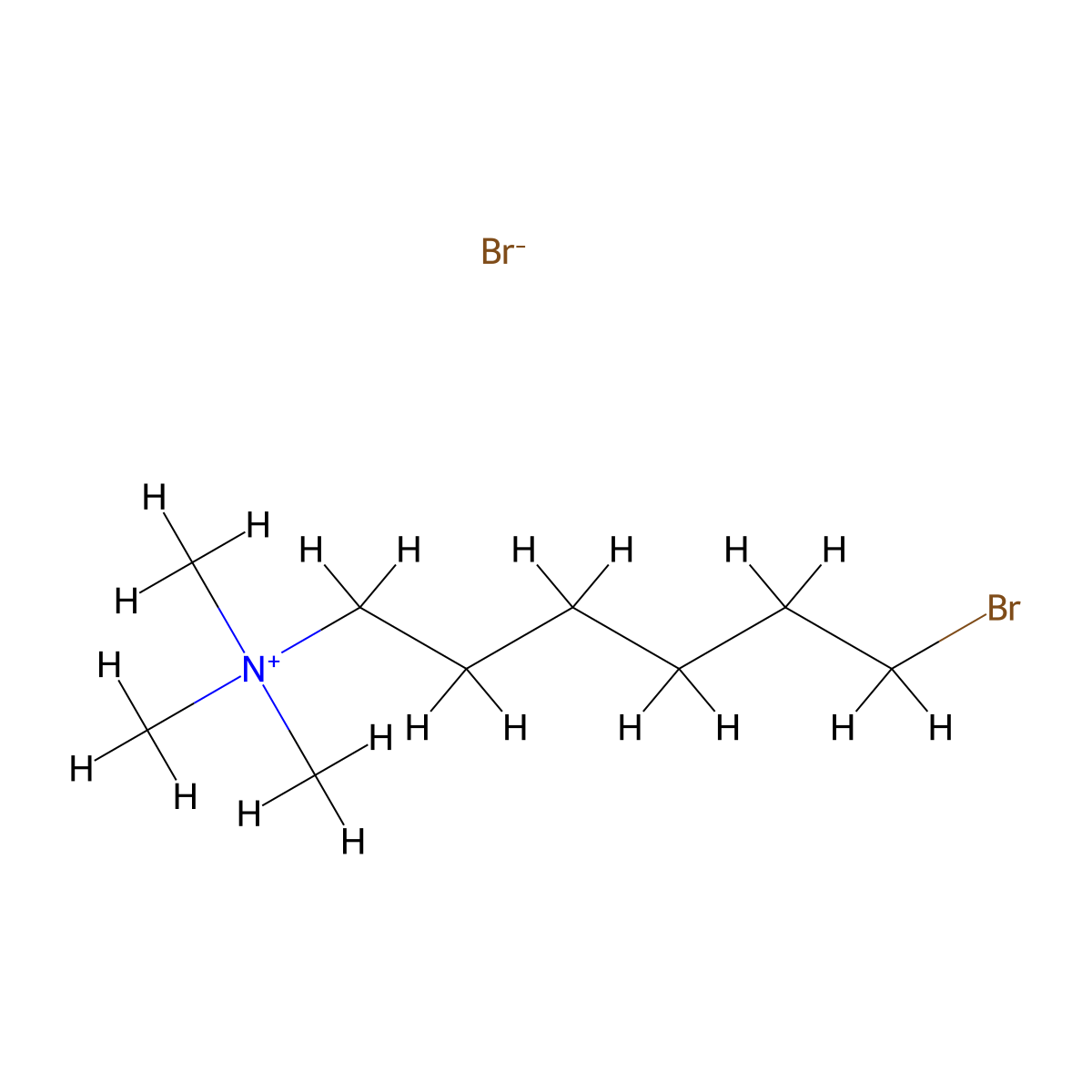 Ammonium, (6-bromohexyl)trimethyl-, bromide molecular structure, CAS 32765-81-4