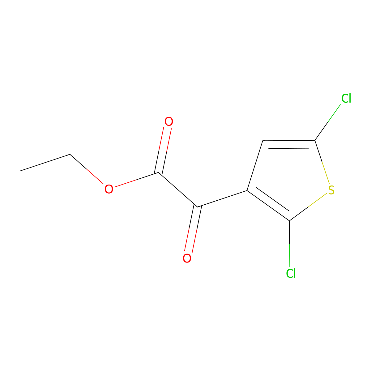 Ethyl (2,5-dichlorothiophen-3-yl)(oxo)acetate molecular structure, CAS 32766-64-6