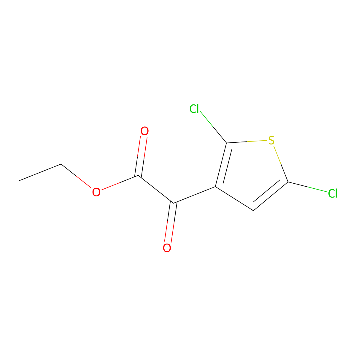 Ethyl (2,5-dichlorothiophen-3-yl)(oxo)acetate molecular structure, CAS 32766-64-6
