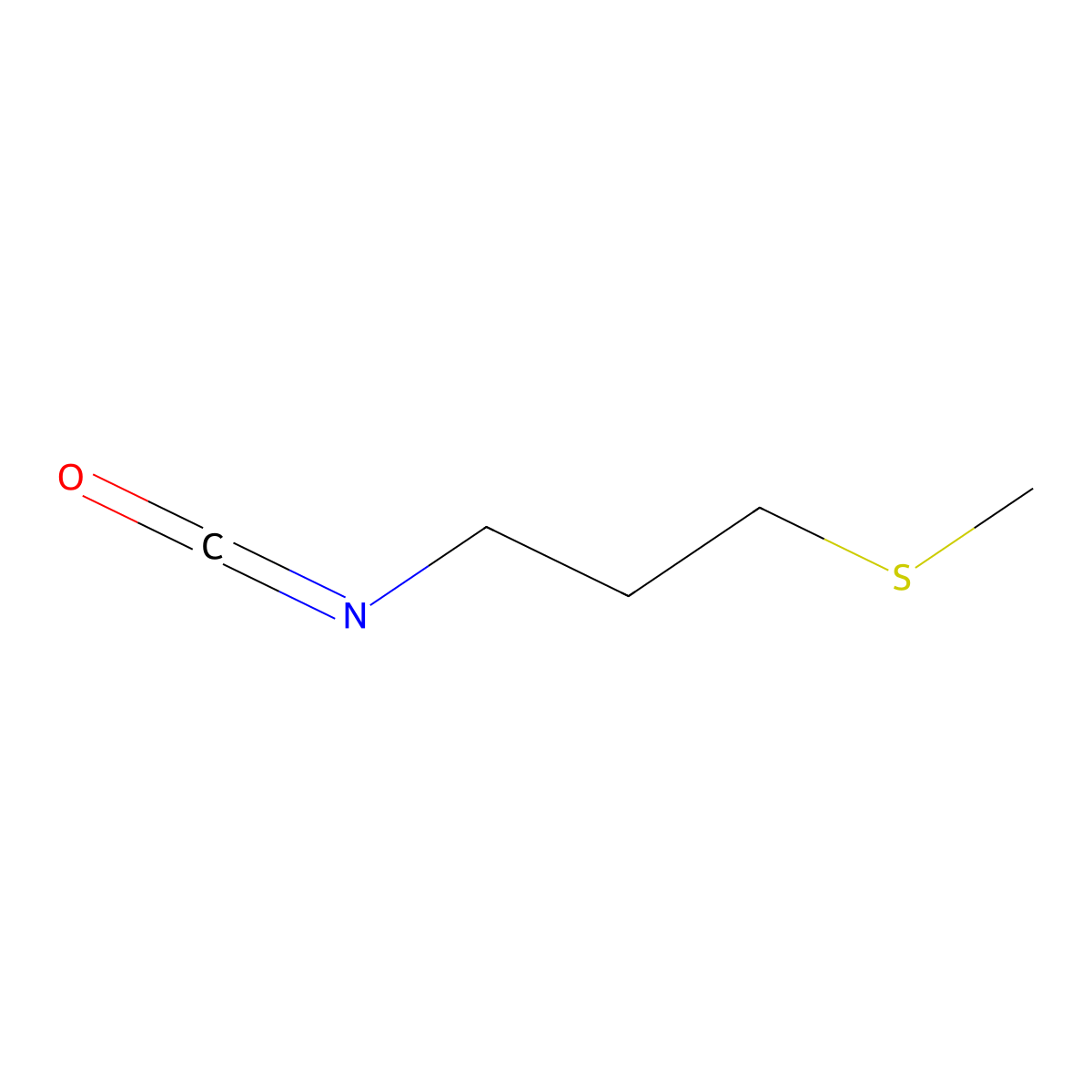 1-Isocyanato-3-(methylsulfanyl)propane molecular structure, CAS 32768-02-8