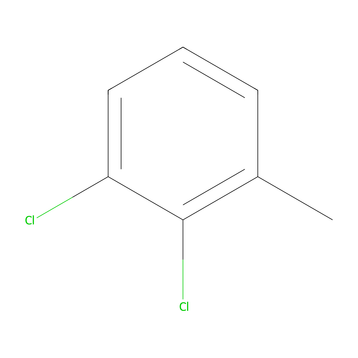 Benzene, 1,2-dichloro-3-methyl- molecular structure, CAS 32768-54-0