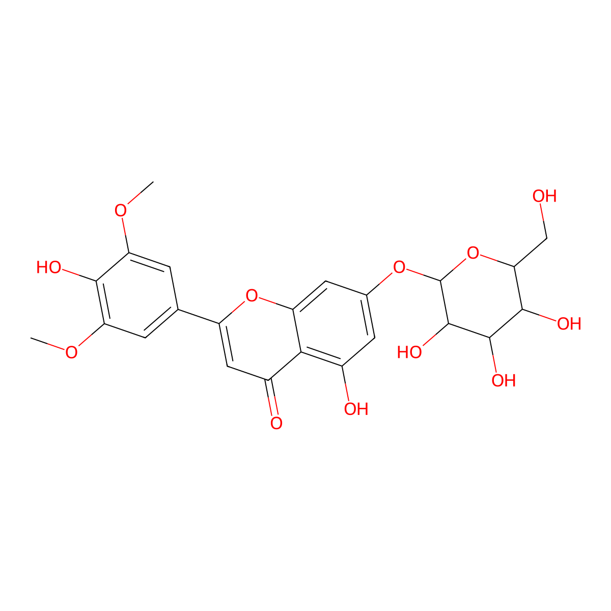 Tricin 7-glucoside molecular structure, CAS 32769-01-0