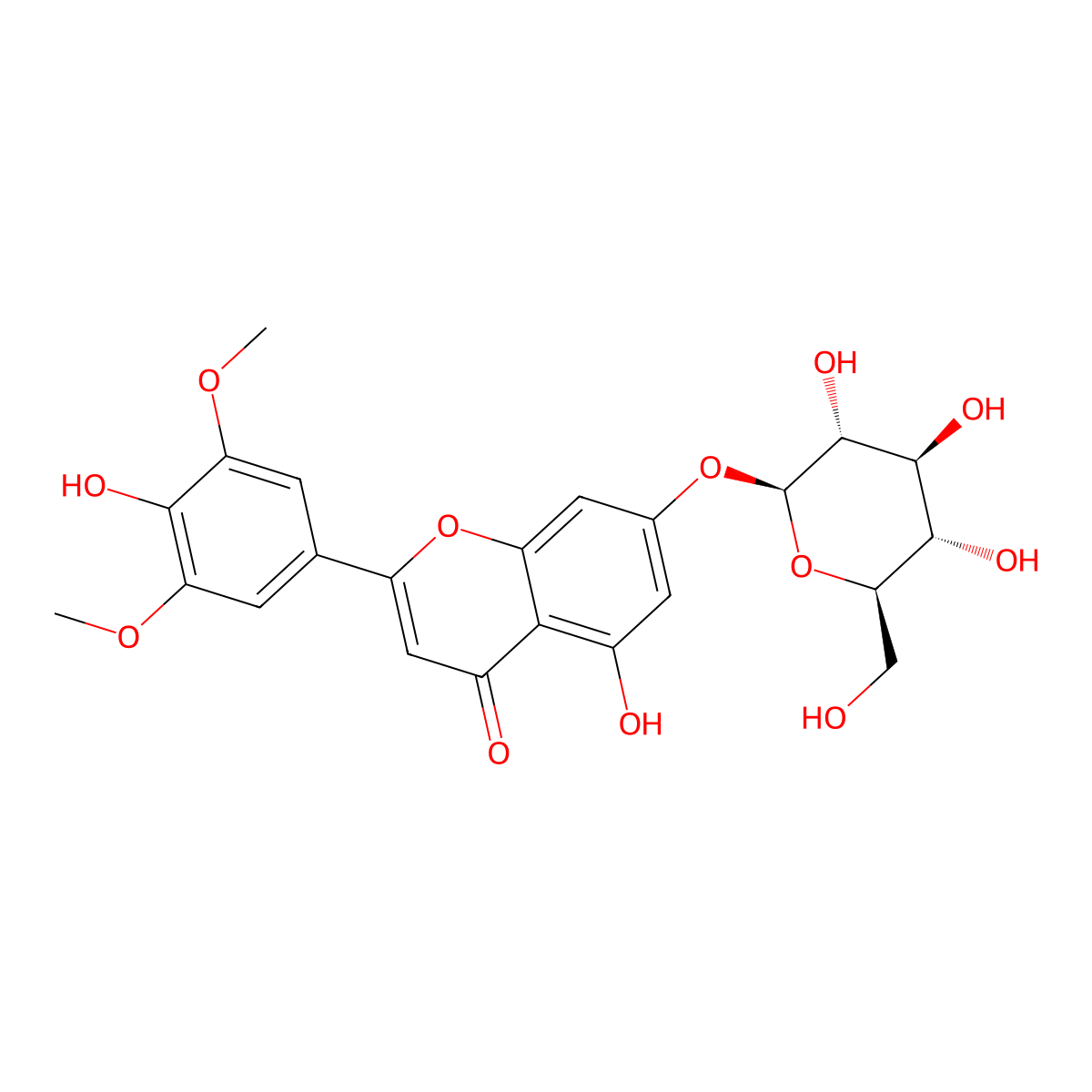Tricin 7-glucoside molecular structure, CAS 32769-01-0