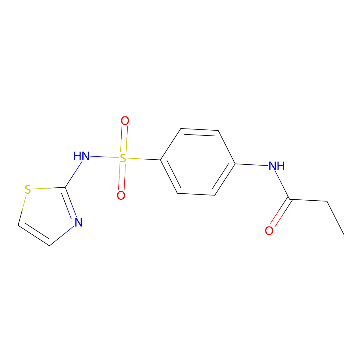 N-[4-(1,3-thiazol-2-ylsulfamoyl)phenyl]propanamide molecular structure, CAS 32769-12-3