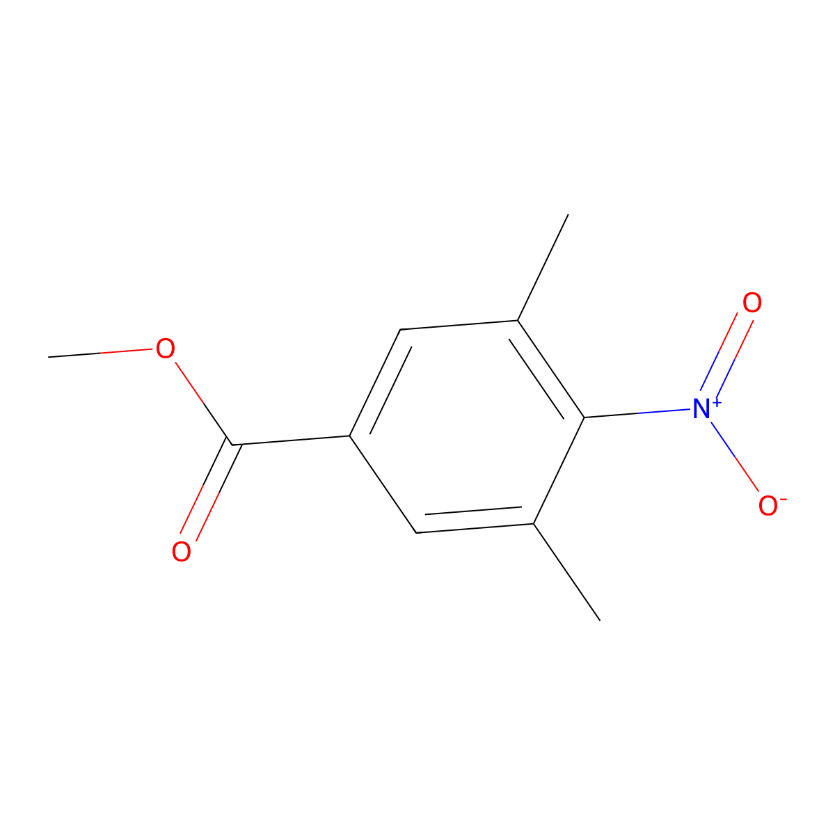 Methyl 3,5-dimethyl-4-nitrobenzoate molecular structure, CAS 3277-04-1