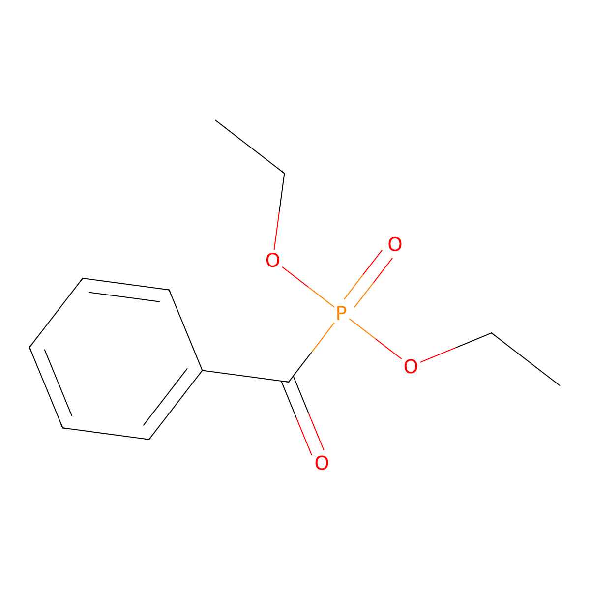 Diethyl benzoylphosphonate molecular structure, CAS 3277-27-8