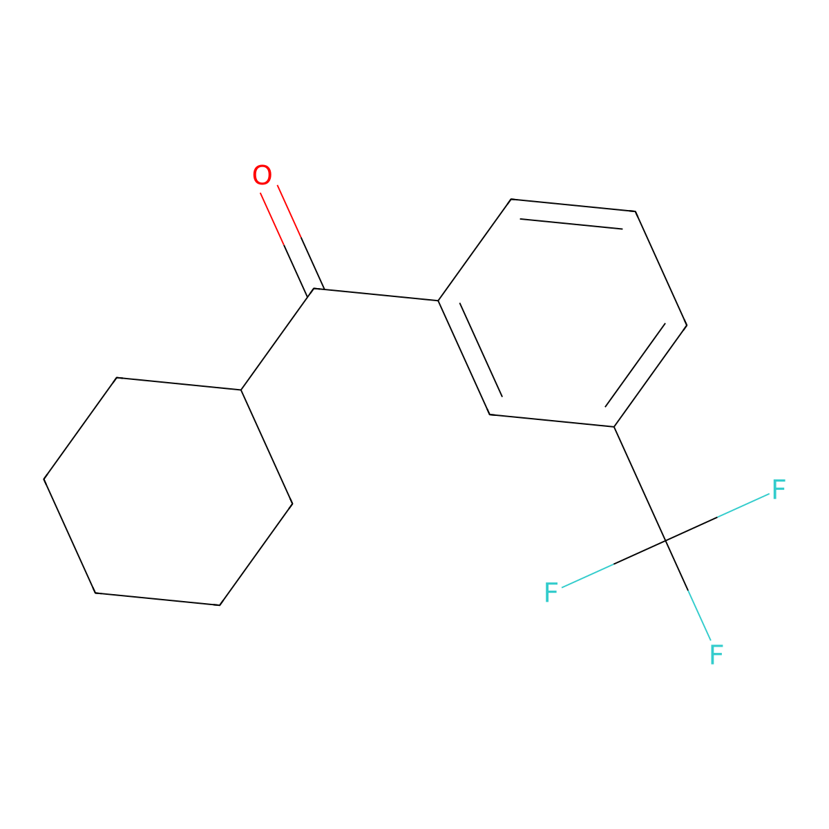 Cyclohexyl 3-trifluoromethylphenyl ketone molecular structure, CAS 3277-77-8