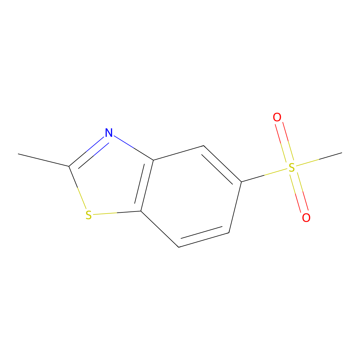 5-Methanesulfonyl-2-methyl-1,3-benzothiazole molecular structure, CAS 32770-94-8