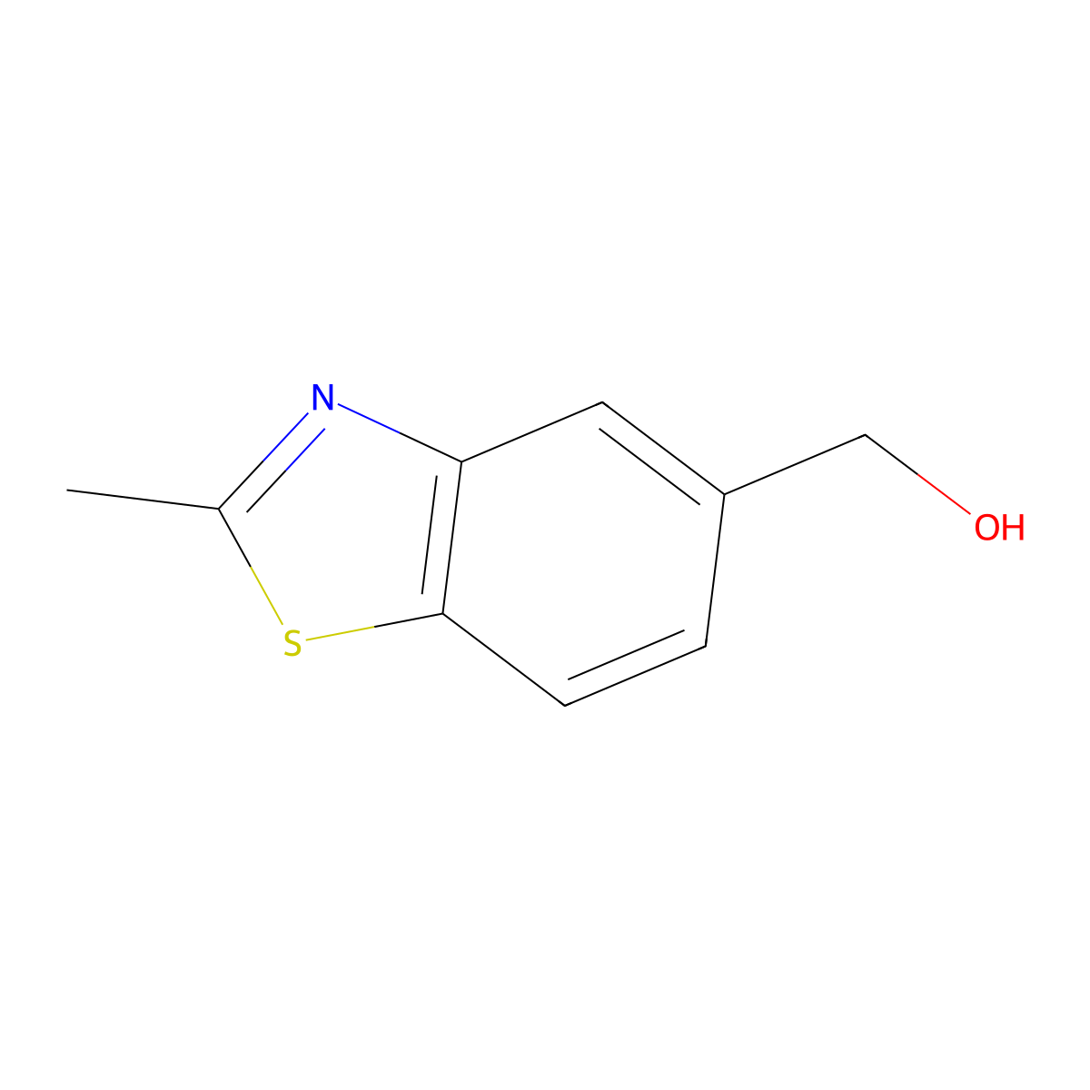 (2-Methylbenzo[d]thiazol-5-yl)methanol molecular structure, CAS 32770-97-1