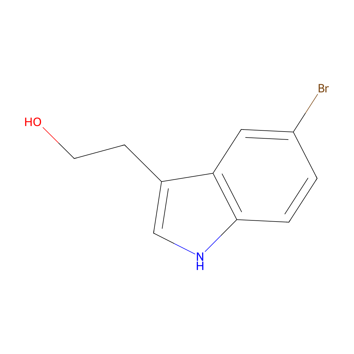 5-Bromo-1H-indole-3-ethanol molecular structure, CAS 32774-29-1