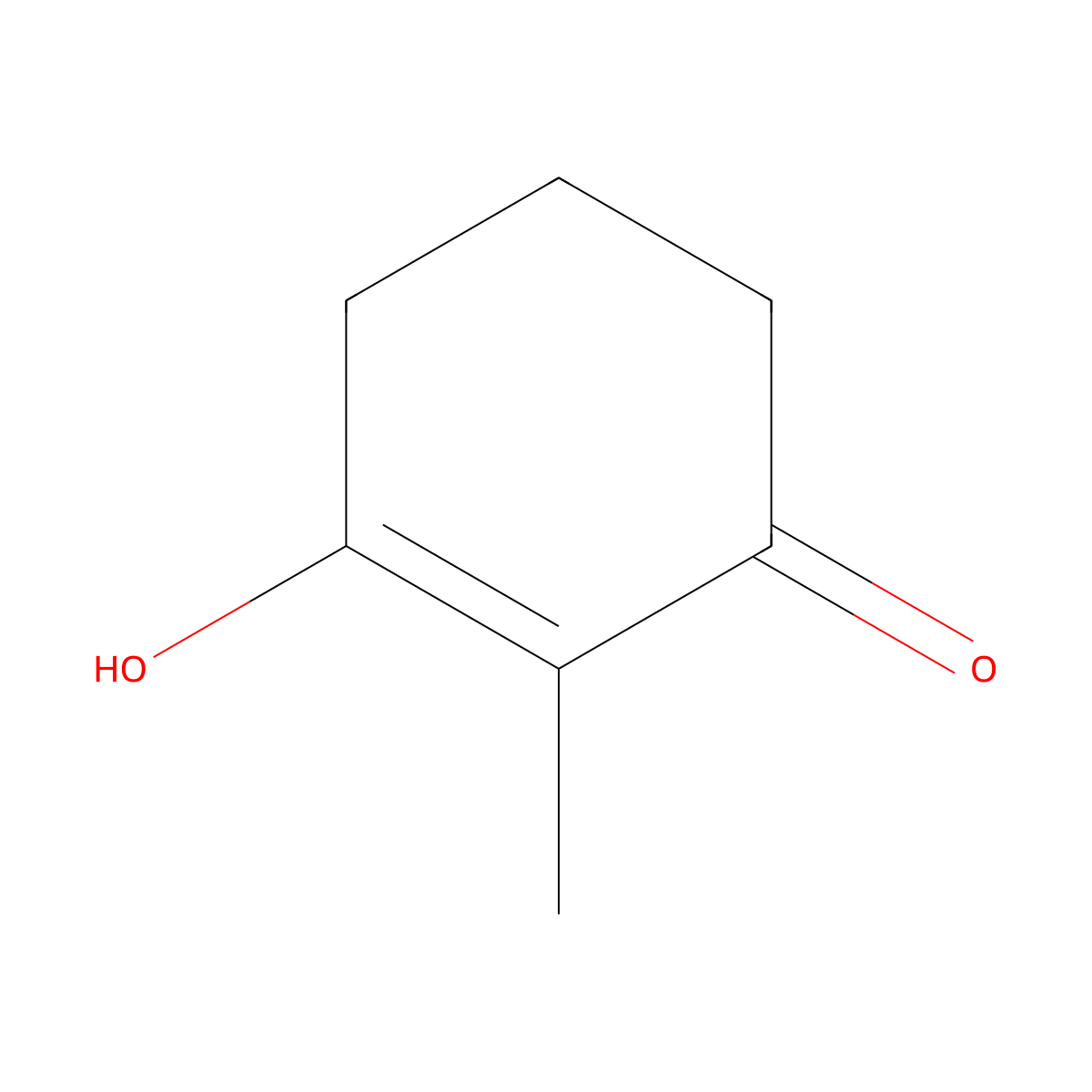 2-Cyclohexen-1-one, 3-hydroxy-2-methyl- molecular structure, CAS 32774-63-3