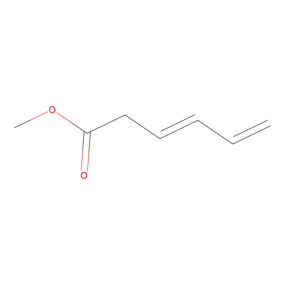 methyl (3E)-hexa-3,5-dienoate molecular structure, CAS 32775-94-3