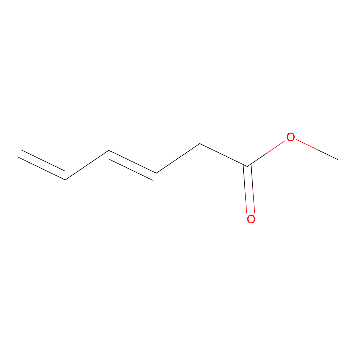 methyl (3E)-hexa-3,5-dienoate molecular structure, CAS 32775-94-3
