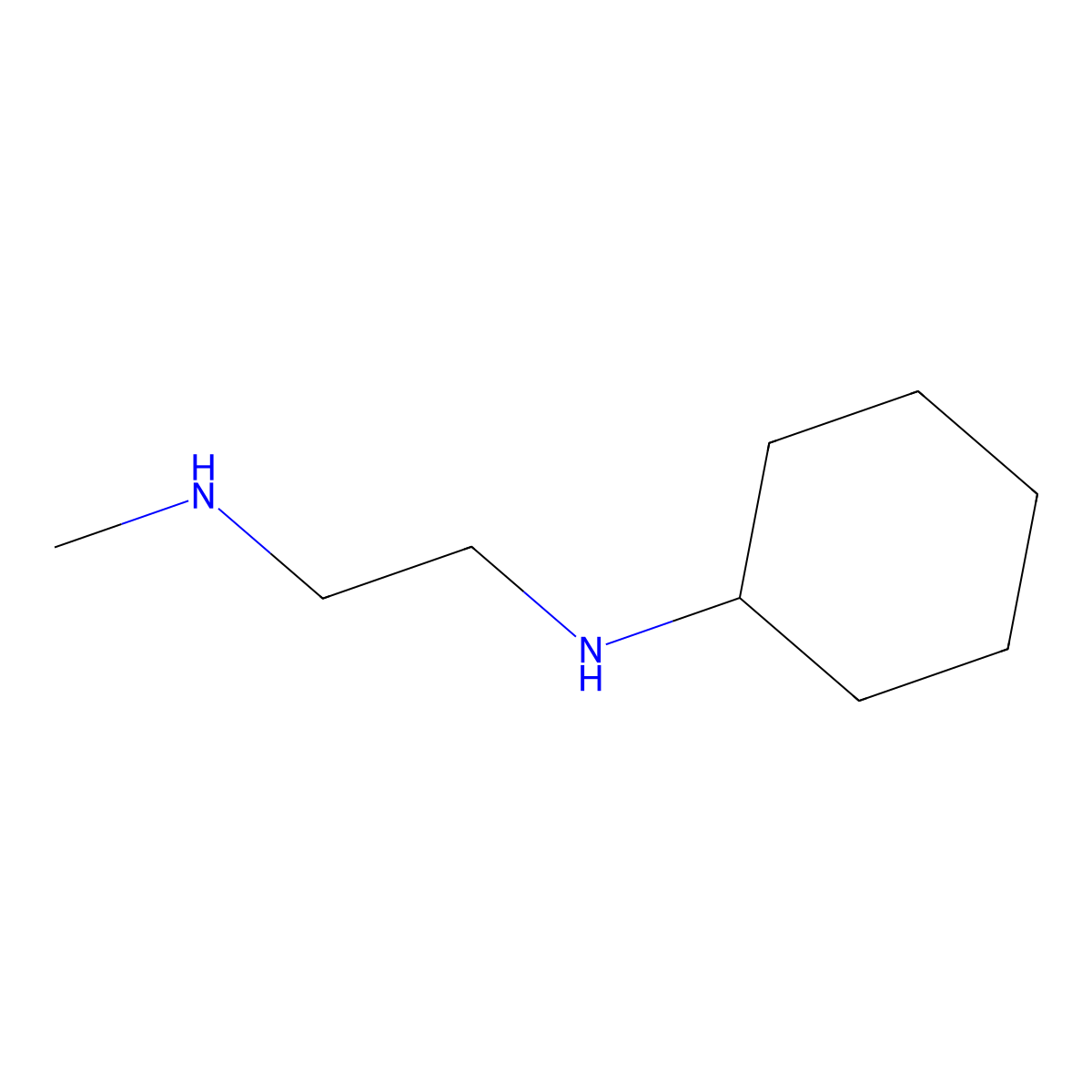N1-Cyclohexyl-N2-methylethane-1,2-diamine molecular structure, CAS 32776-19-5