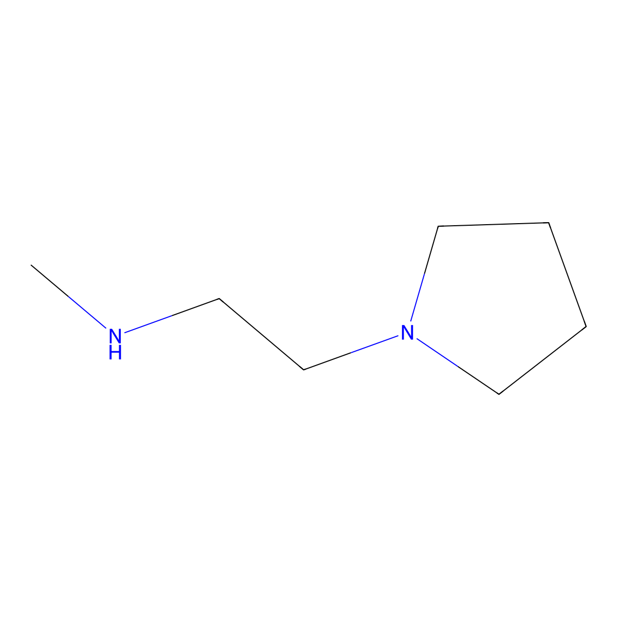 Methyl(2-(pyrrolidin-1-yl)ethyl)amine molecular structure, CAS 32776-22-0
