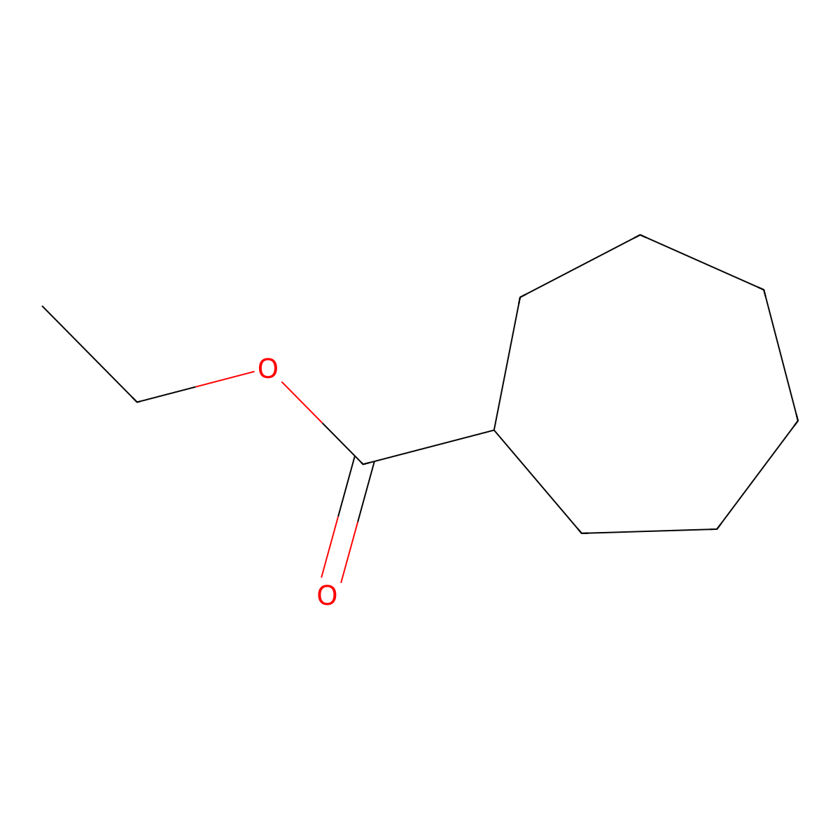 Ethyl cycloheptanecarboxylate molecular structure, CAS 32777-26-7