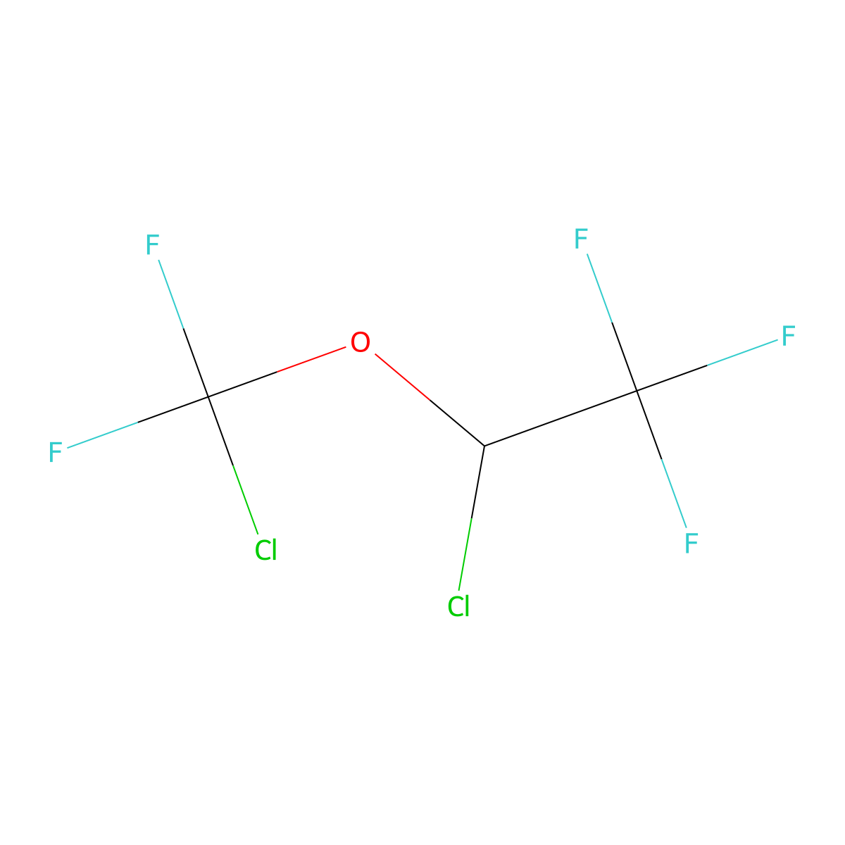 2-Chloro-2-(chlorodifluoromethoxy)-1,1,1-trifluoroethane molecular structure, CAS 32778-08-8