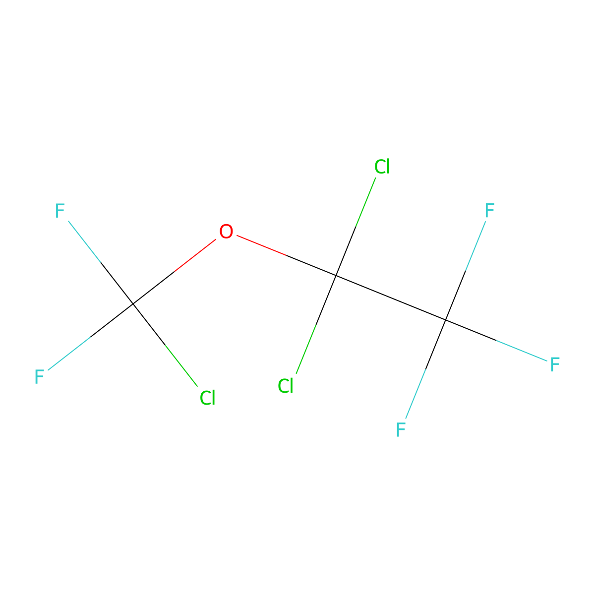 Dichloroisoflurane molecular structure, CAS 32778-09-9