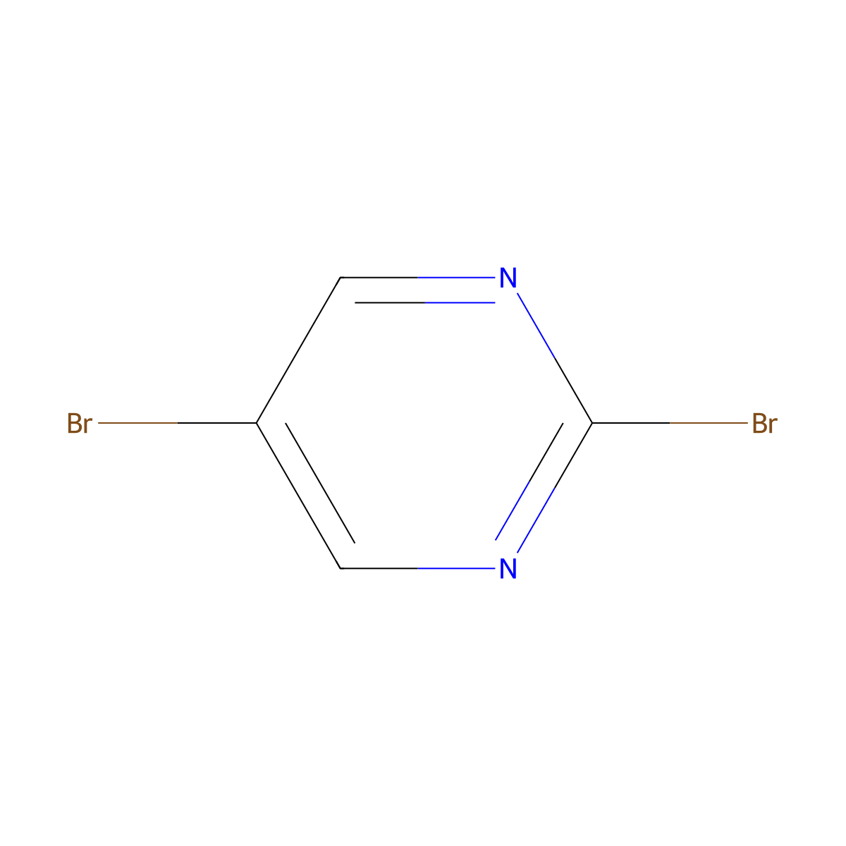 2,5-Dibromopyrimidine molecular structure, CAS 32779-37-6