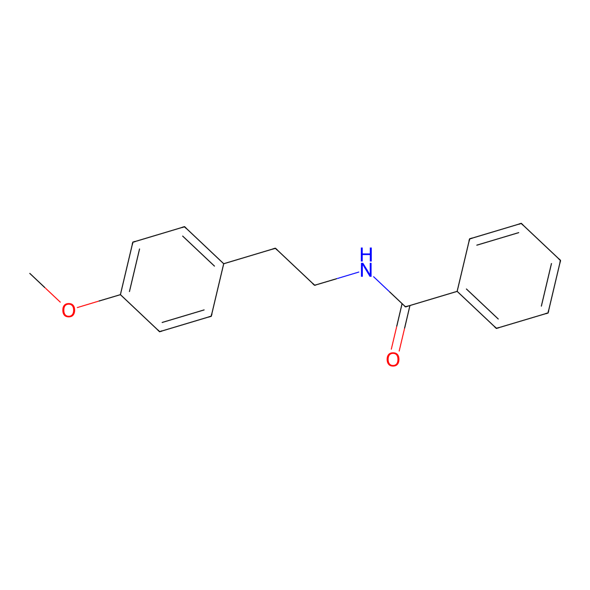N-(4-methoxyphenethyl)benzamide molecular structure, CAS 3278-19-1