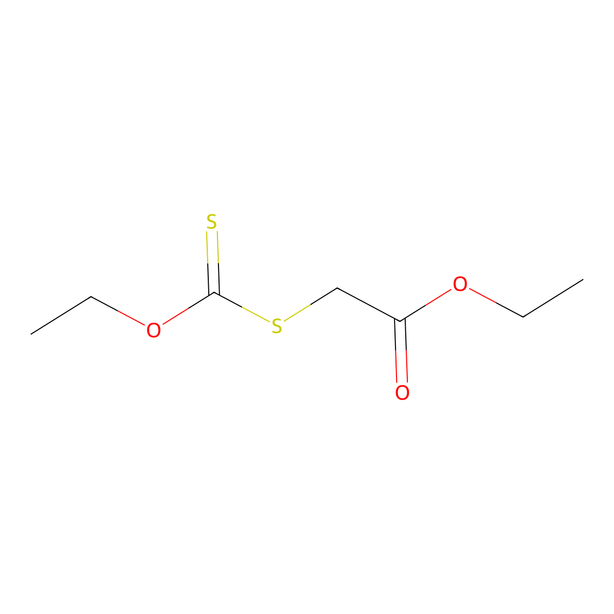 Ethyl 2-(ethoxycarbonothioylthio)acetate molecular structure, CAS 3278-34-0