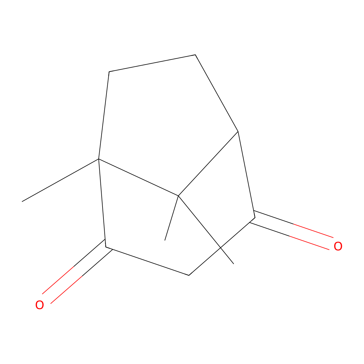 1,8,8-Trimethylbicyclo[3.2.1]octane-2,4-dione molecular structure, CAS 3278-94-2