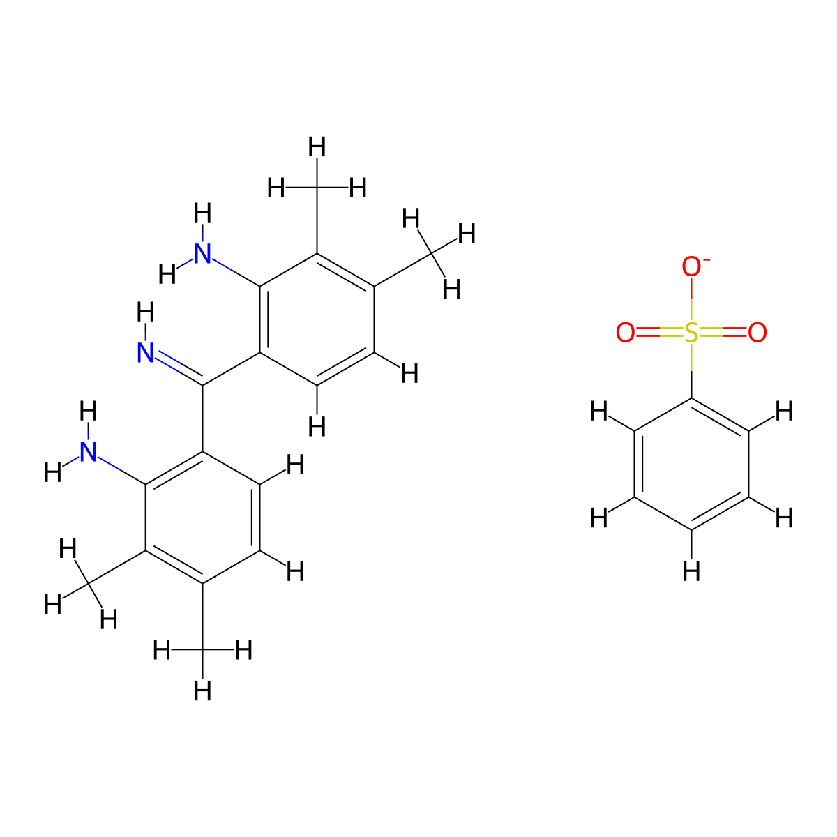 Benzenamine, 4,4'-carbonimidoylbis[N,N-dimethyl-, benzenesulfonate (1:?) molecular structure, CAS 32783-54-3
