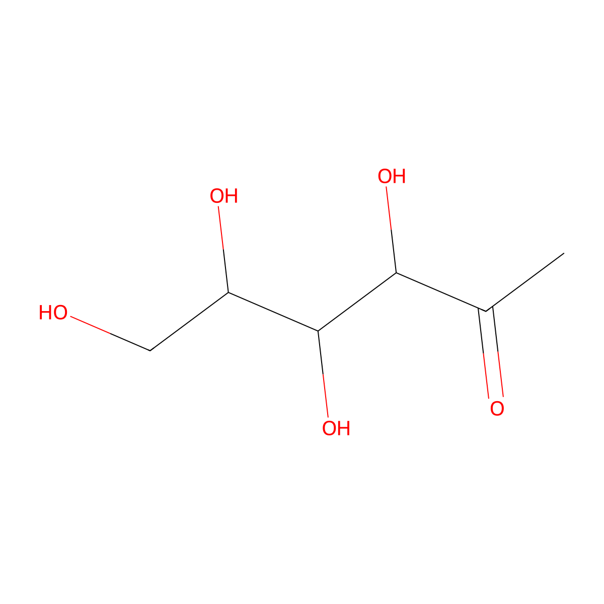 1-Deoxyfructose molecular structure, CAS 32785-92-5