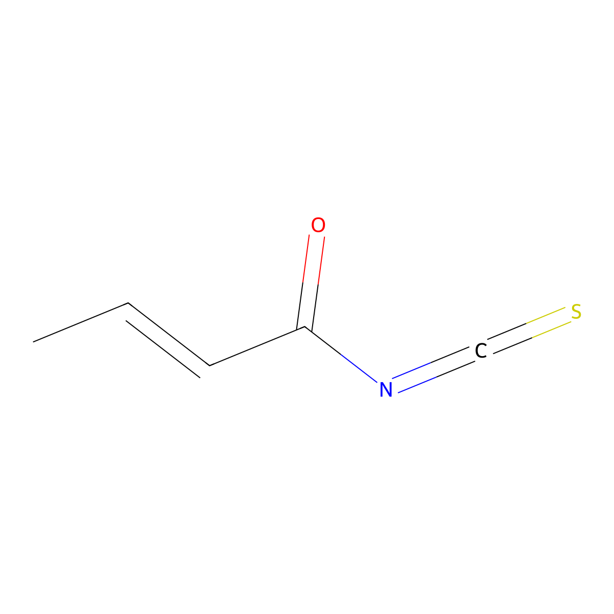 But-2-enoyl isothiocyanate molecular structure, CAS 32786-19-9
