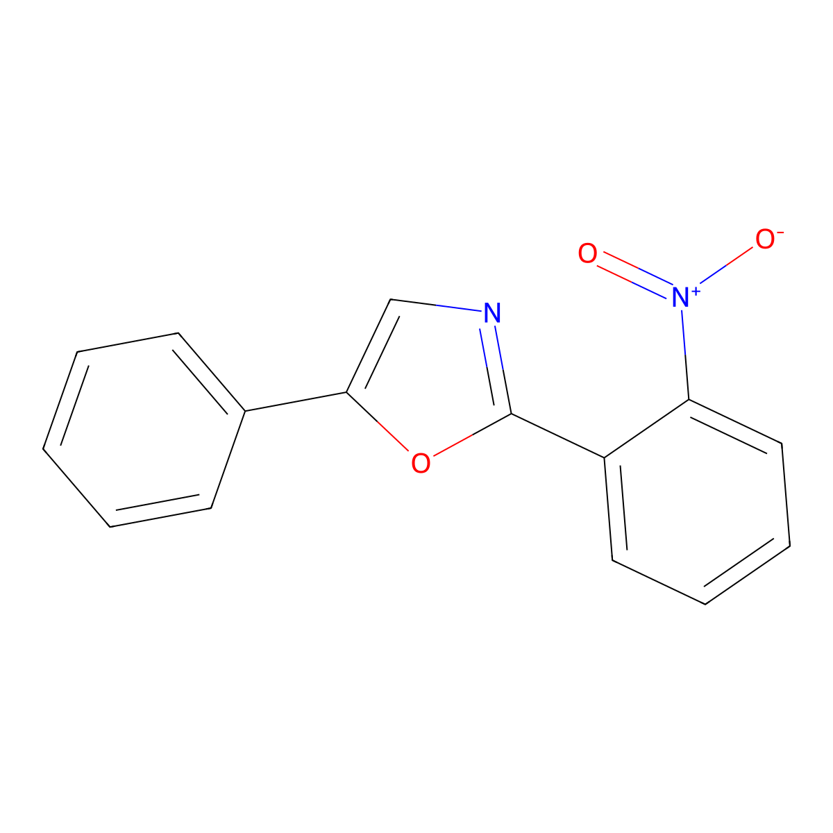 2-(2-Nitrophenyl)-5-phenyloxazole molecular structure, CAS 32787-60-3