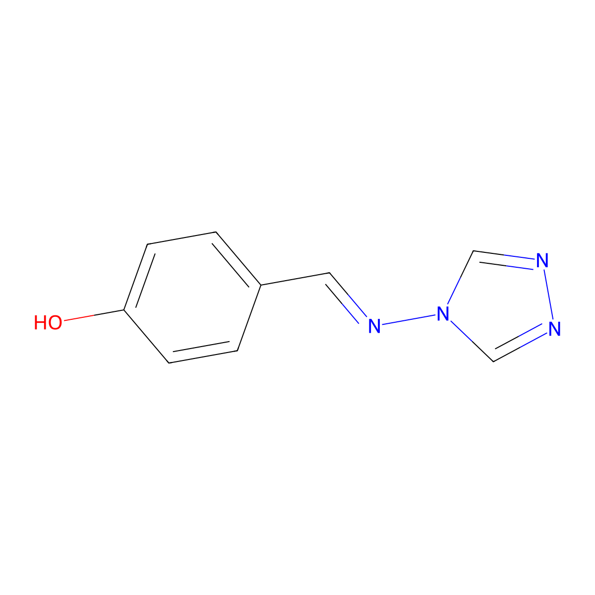 4-(1,2,4-Triazol-4-yliminomethyl)phenol molecular structure, CAS 32787-78-3