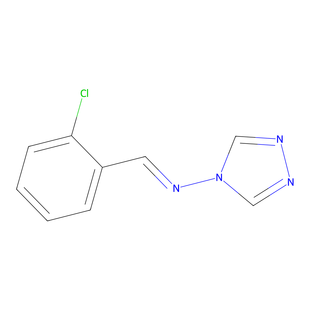 1-(2-Chlorophenyl)-N-(4H-1,2,4-triazol-4-yl)methanimine molecular structure, CAS 32787-83-0