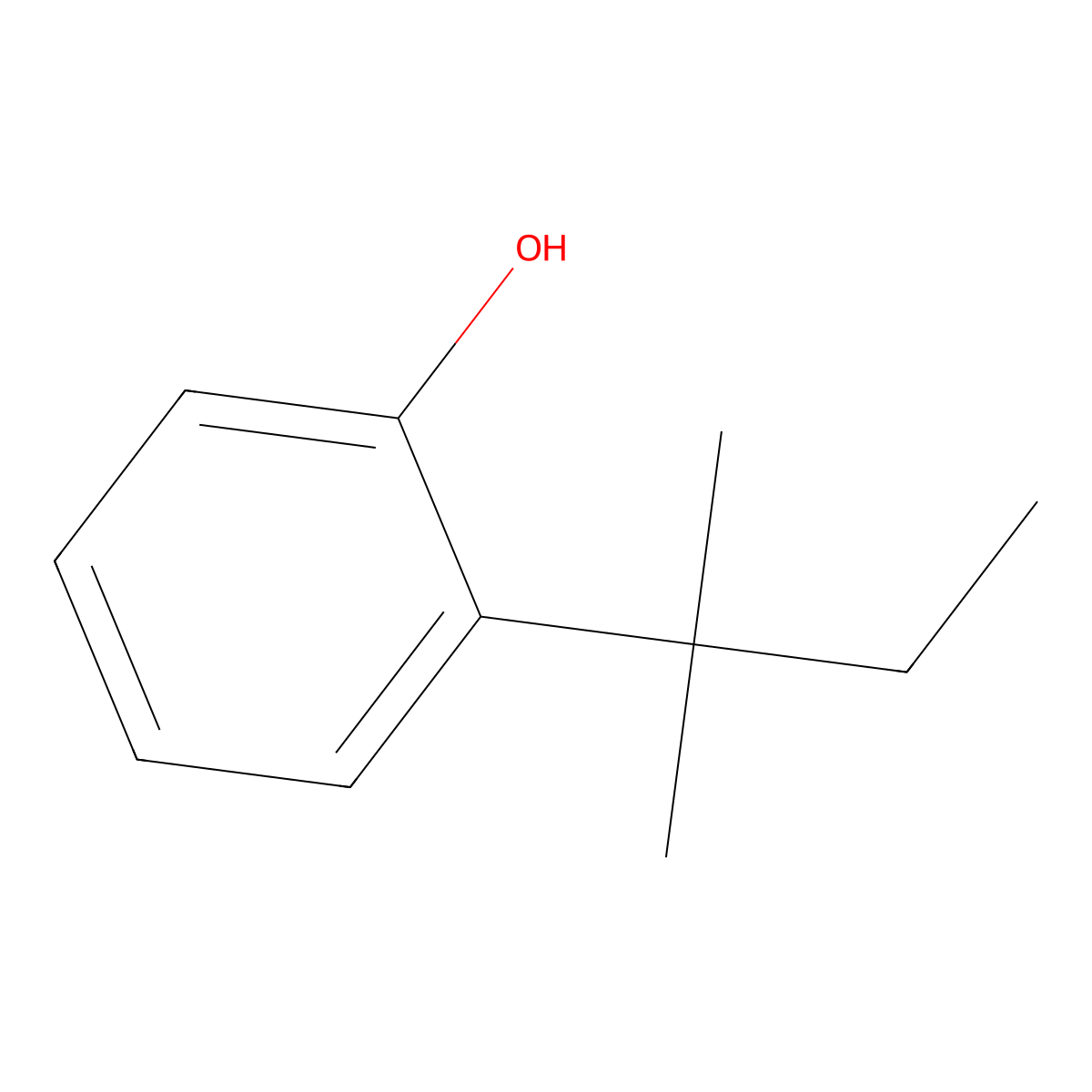 2-tert-Amylphenol molecular structure, CAS 3279-27-4