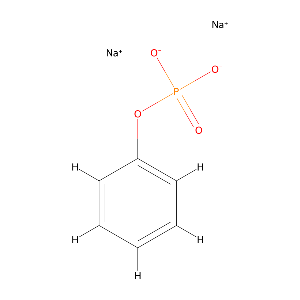 Disodium phenyl phosphate molecular structure, CAS 3279-54-7