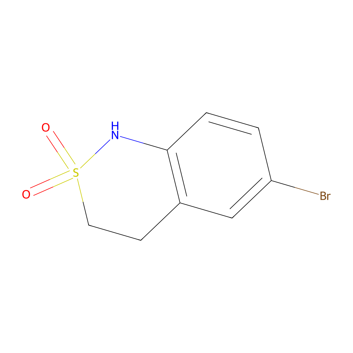 6-bromo-3,4-dihydro-1H-2lambda6,1-benzothiazine-2,2-dione molecular structure, CAS 3279-87-6